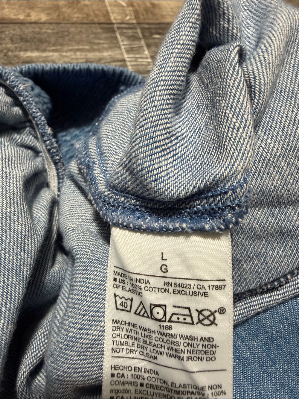 Old Navy Chambray Wide Leg Jumpsuit Women’s L Blue (Inseam 25.5) Cotton - Picture 8 of 8